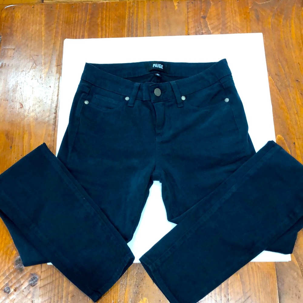 PAIGE VERDUGO ULTRA SKINNY VELVETY SOFT NAVY PANTS